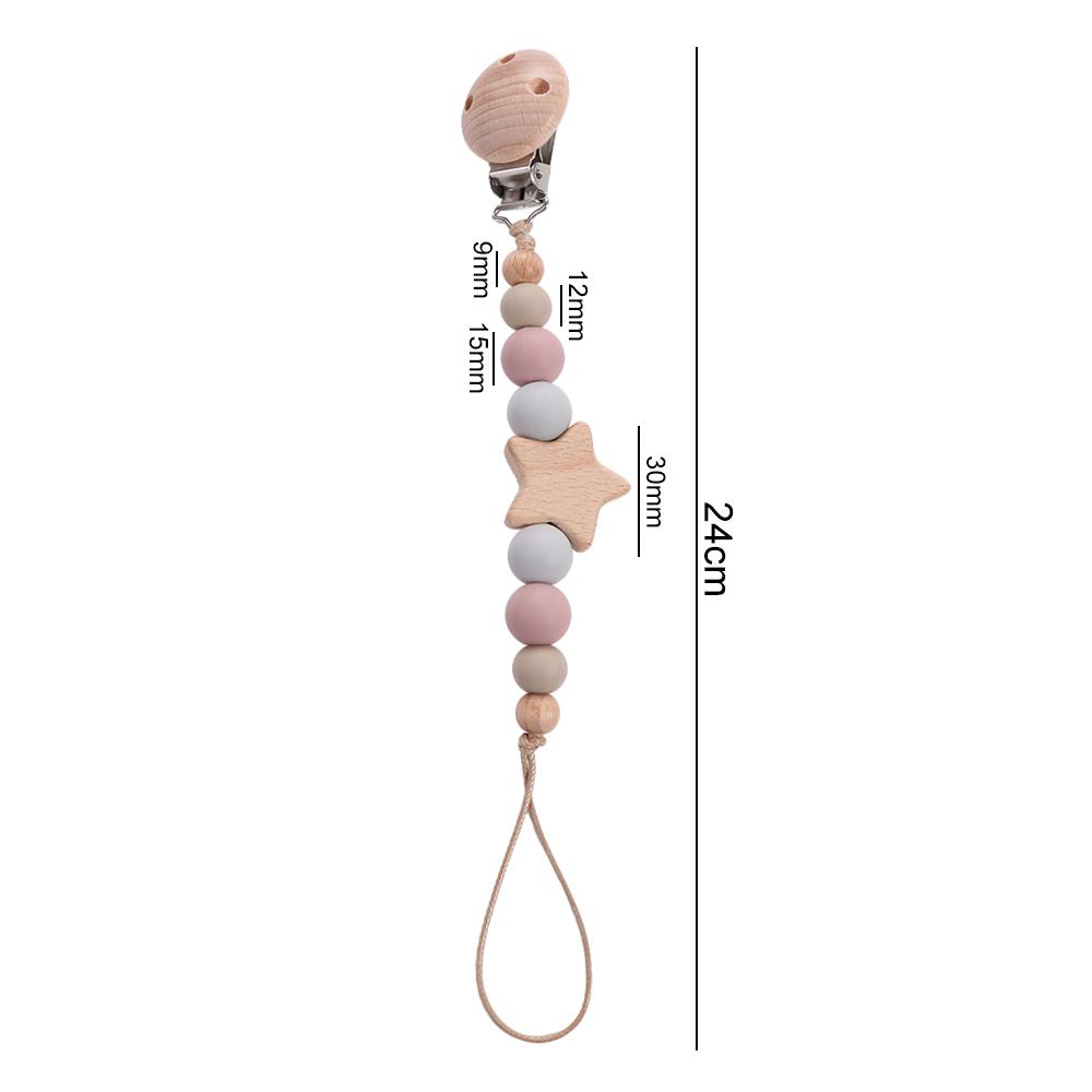 Клипсы Детские Деревянные Цепочка для Пустышки Детская Игрушка-Прорезыватель Ремни Клипсы-Держатели для Пустышки