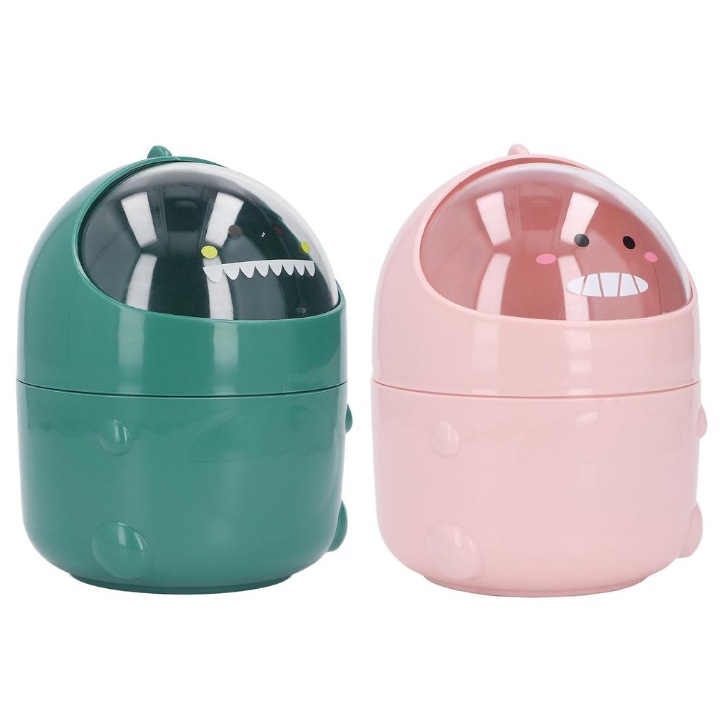 Настольный мусорный бак в виде маленького динозавра с большим ртом, съемный дизайн, нескользящее дно, пластик M