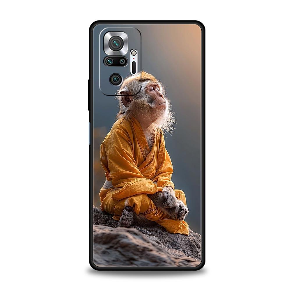 Милый забавный чехол-обезьянка для телефона Xiaomi Redmi Note 14 13 12 5G 11 10 Pro Plus 4G 9S 9 14C 13C 12C 10C 9C 9A Мягкий чехол из ТПУ