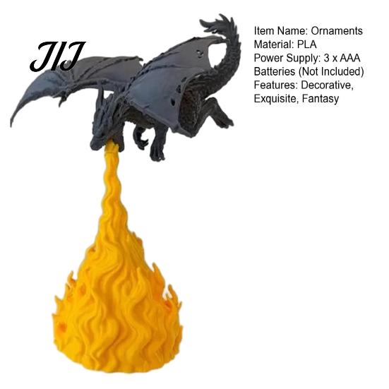 Fine Carving Figurine Dragon Bookshelf Nook Light, Fire-Breathing Fantasy Shelf Decor, LED Modern Interior Ornament Night Lamp for Bedroom Living Room