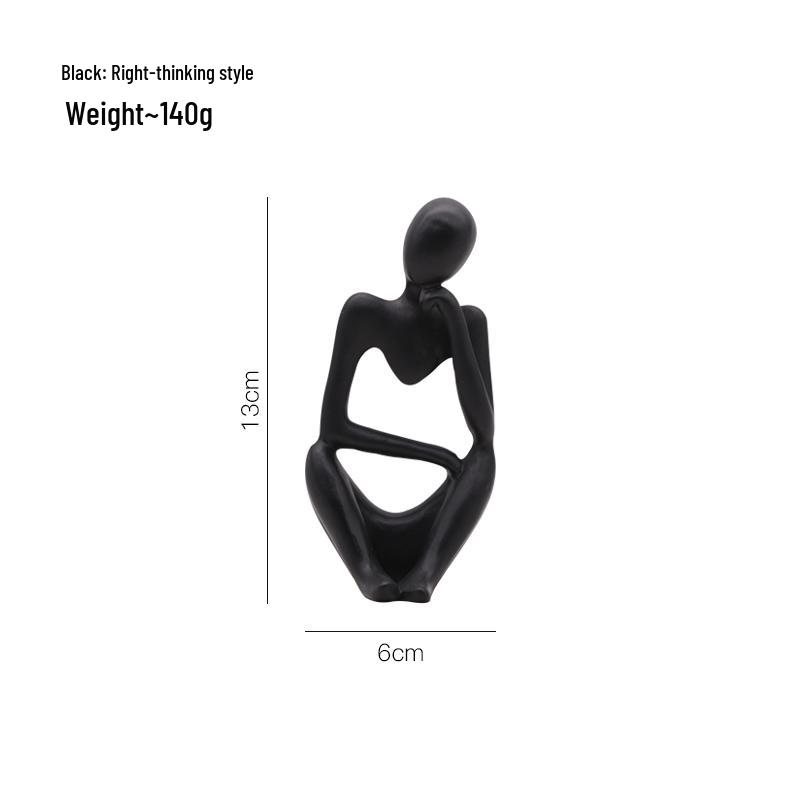 Скандинавская роскошь Абстрактная фигурка Настольный декор - Миниатюрная форма Ручная работа.