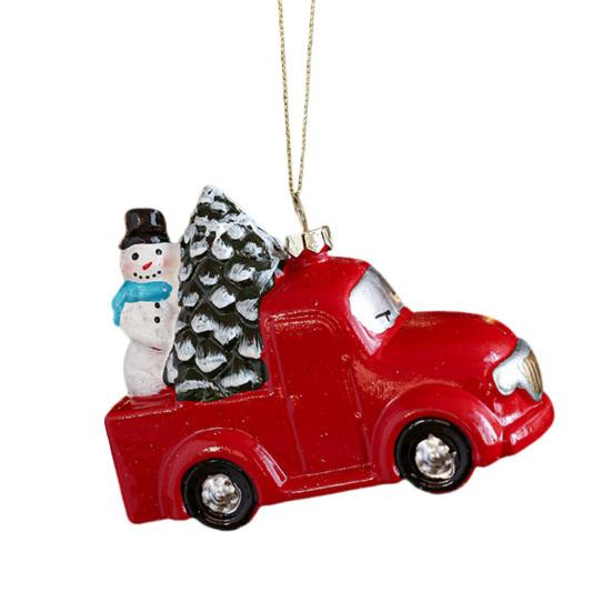 Мультяшные пластиковые украшения Санта, елочные дизайны, красочные рождественские украшения с