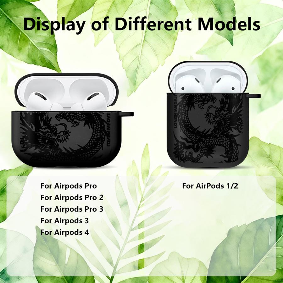 Чехол для наушников Чехол-крышка Для Airpods 4 Pro2 Pro 1 3 2 Pro3 Очень Крутой Дракон