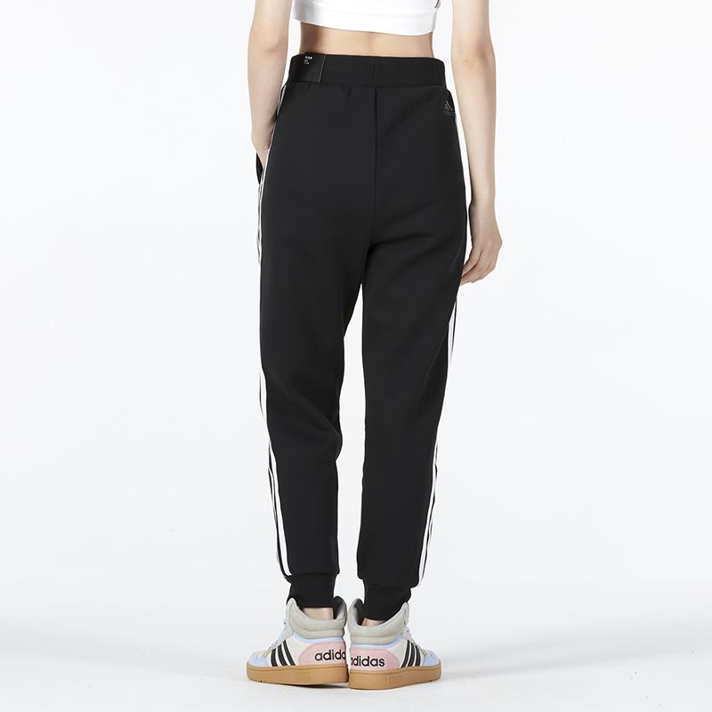 Adidas Полосатые тренировочные брюки для бега женские, черные, HM7068