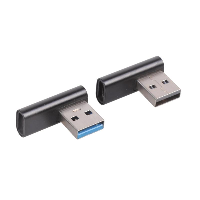 1 пара угловых USB A на USB C конвертер-адаптер (левый и правый) Поддержка передачи данных и питания устройств
