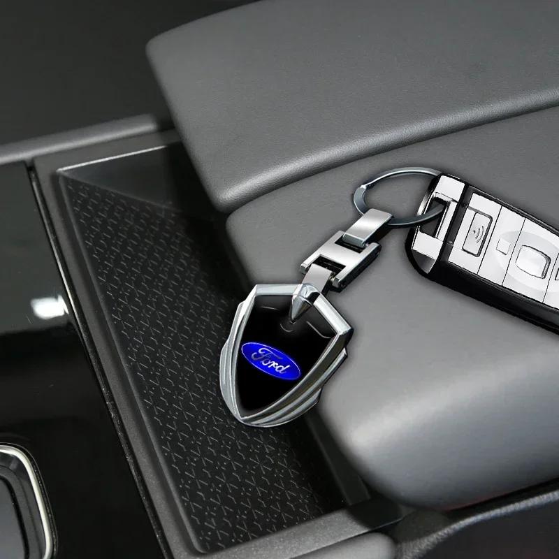 Новая 2026 Автомобильная Наклейка Высококачественный Металлический Брелок для Ключей Автомобиля Кольцо для Ключей Автомобиля Декорация Автоаксессуары Для Ford Focus 2 3 Mondeo Mk3 F150