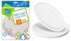 Round paper plates 18 cm 12 pieces white grill