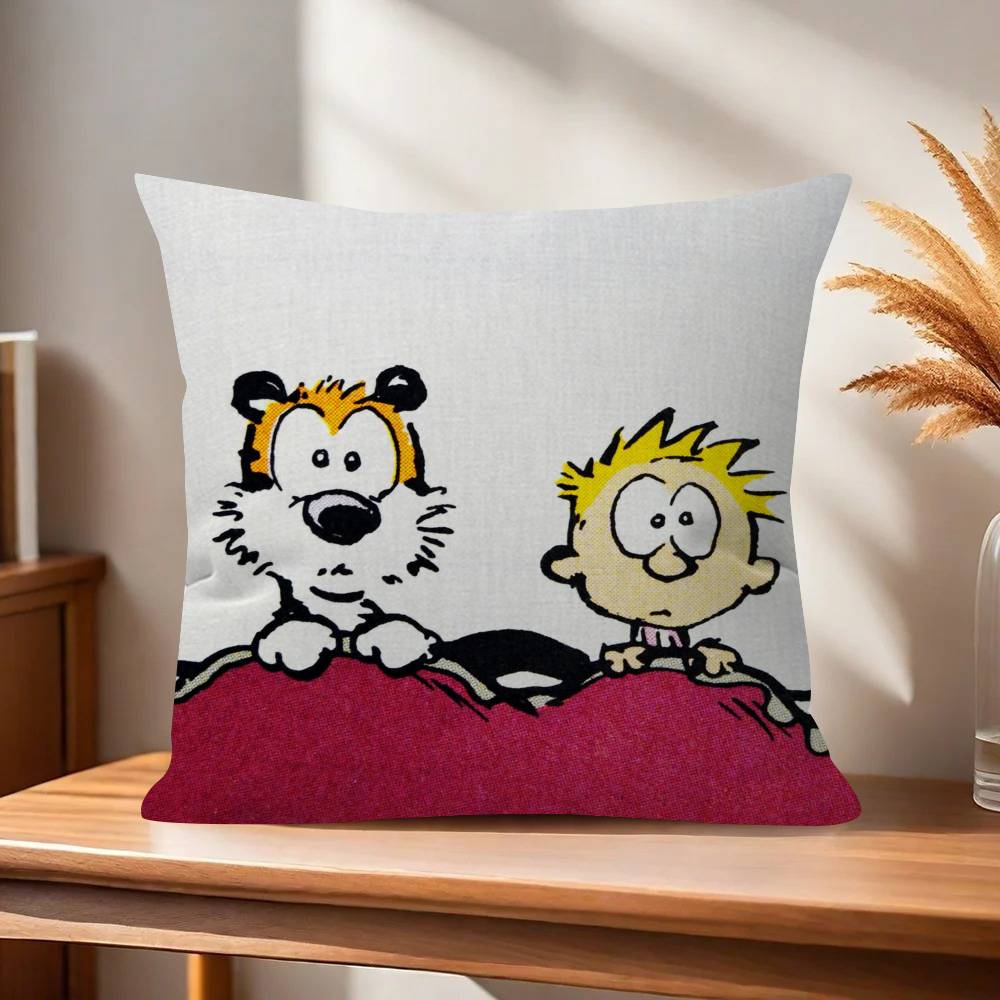 Anime CCalvin and HHobbes pillow cover sofa cushion cover home room decoration children gift