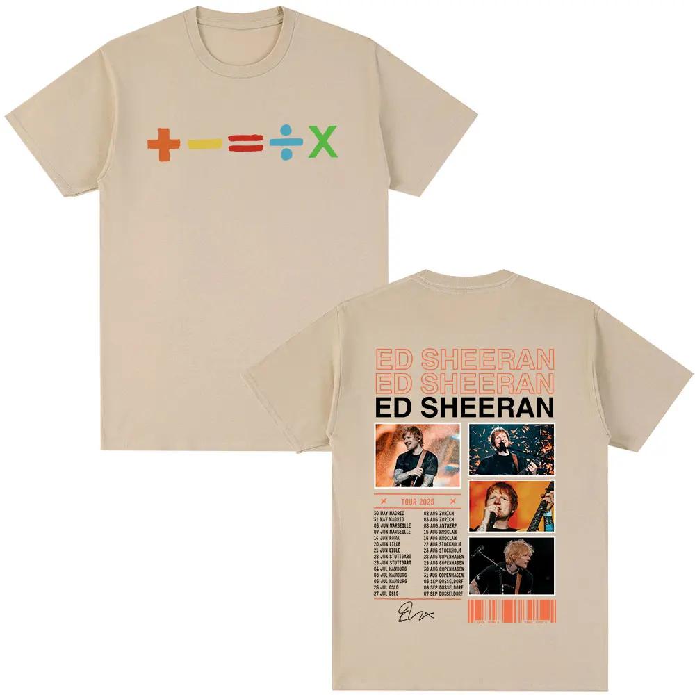 Ed Sheeran Tour 2025 Tshirt Unisex Women Clothing Fashion Hip Hop T Shirts Casual Short Sleeve T Shirt Tops Streetwear