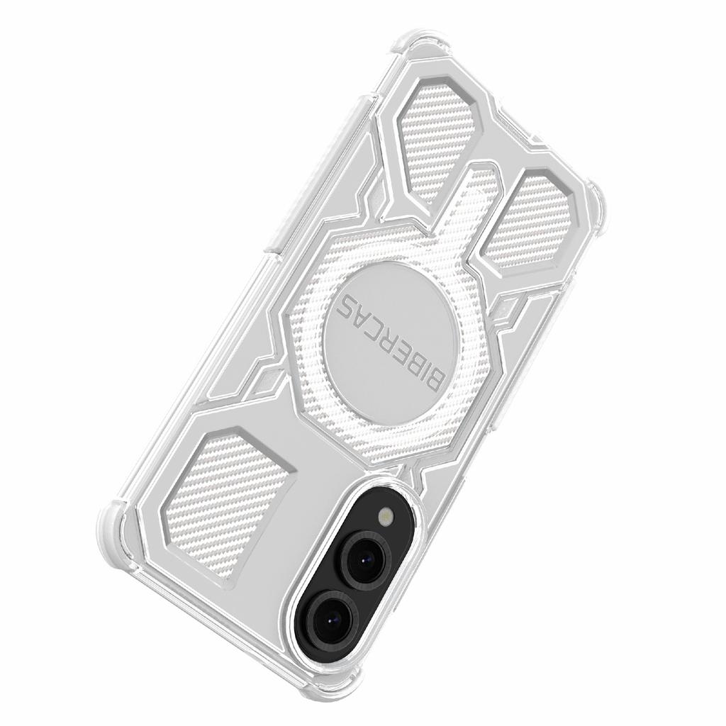 BIBERCAS J-16 Transparent Series For Samsung Galaxy S25 Edge Case Compatible with MagSafe TPU+PC Phone Cover