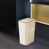 Bathroom Trash Can with Lid, Press Type Wastebasket Container, Slim Garbage Can, for