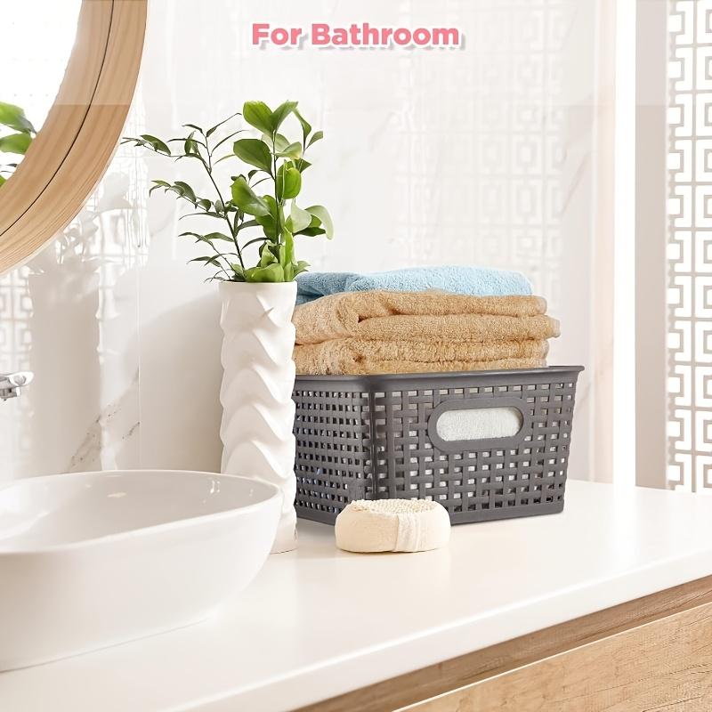 6 шт. Штабелируемые коробки для хранения с крышками, 10,2x7,2x4,1 дюйма, Пластиковые контейнеры-органайзеры для дома, офиса, спальни, классной комнаты, общежития