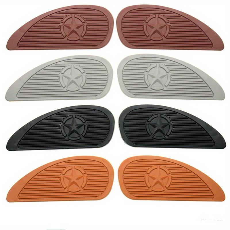 1pair Classic Vintage Motorcycle Tank Knee Pad Retro Motorcycle Gas Fuel Tank Rubber Stickers Pad Protector Sheath