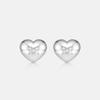 METROCITY JEWELRY Cuore Sterling Silver White Earrings A241SE0034WPA