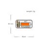 Cartoon Enamel Alloy Brooch Alphabet Paint Brush Battery Shape Cute Badge for Backpack Clothes Decoration Fashion Accessory