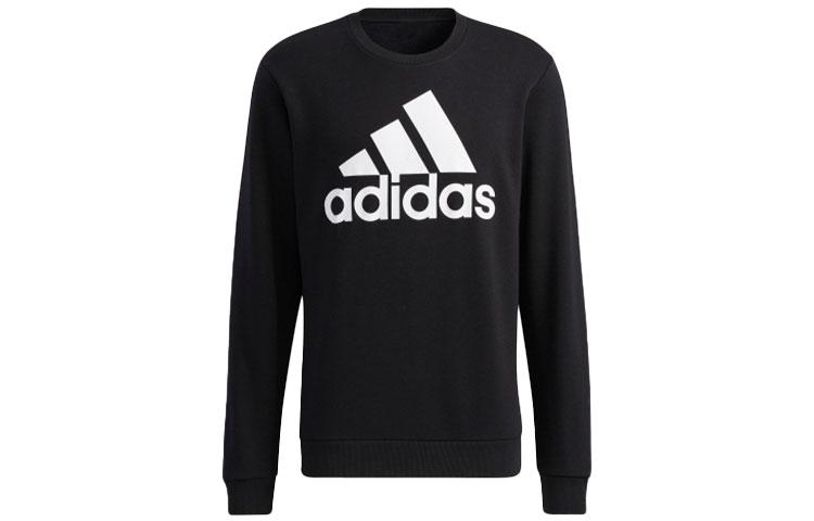 adidas Толстовки Мужские Черные С Круглым Вырезом Умеренные Обычные GK9074