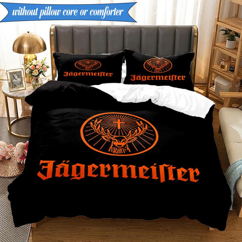 3PCS Jägermeister: The Spirit Of Tradition Bedding Set 2D Printing (Includes 1 Duvet Cover + 2 Pillowcases Coreless), Bedroom decor,Fan gift