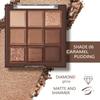 Палитра теней для век Matte Glossy Baked Pelette, 9 цветов, девять оттенков шоколадных теней для век, матовая матовая палитра теней для век, рассыпчатая пудра