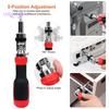 Ratchet Screwdriver,Non-Slip Handle, High Strength, 180-Degree Pivoting, Adjustable Angle, 13-in-1 Multi-Functional Screwdriver