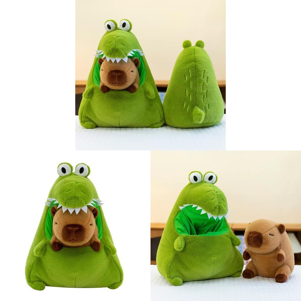Cartoon Transformable Capybara Plush Toy Detachable Stuffed Animal Pillow Gift