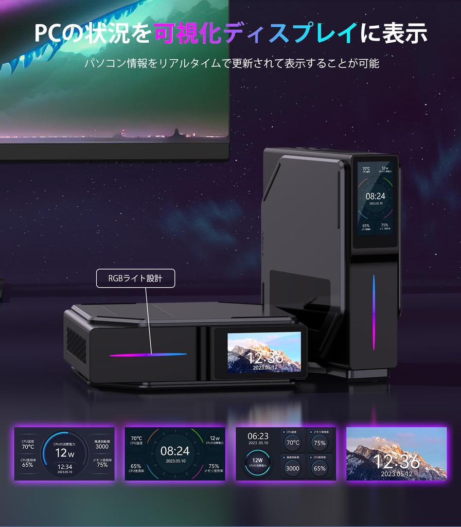 12th Generation N97 Mini PC Than with 4 Up To 2TB Windows 11 WIFI BT 4K Quiet Fast Heat 2 USB 2 HDMI and an LCD Screen (Faster N150) Cores/4 Threads,