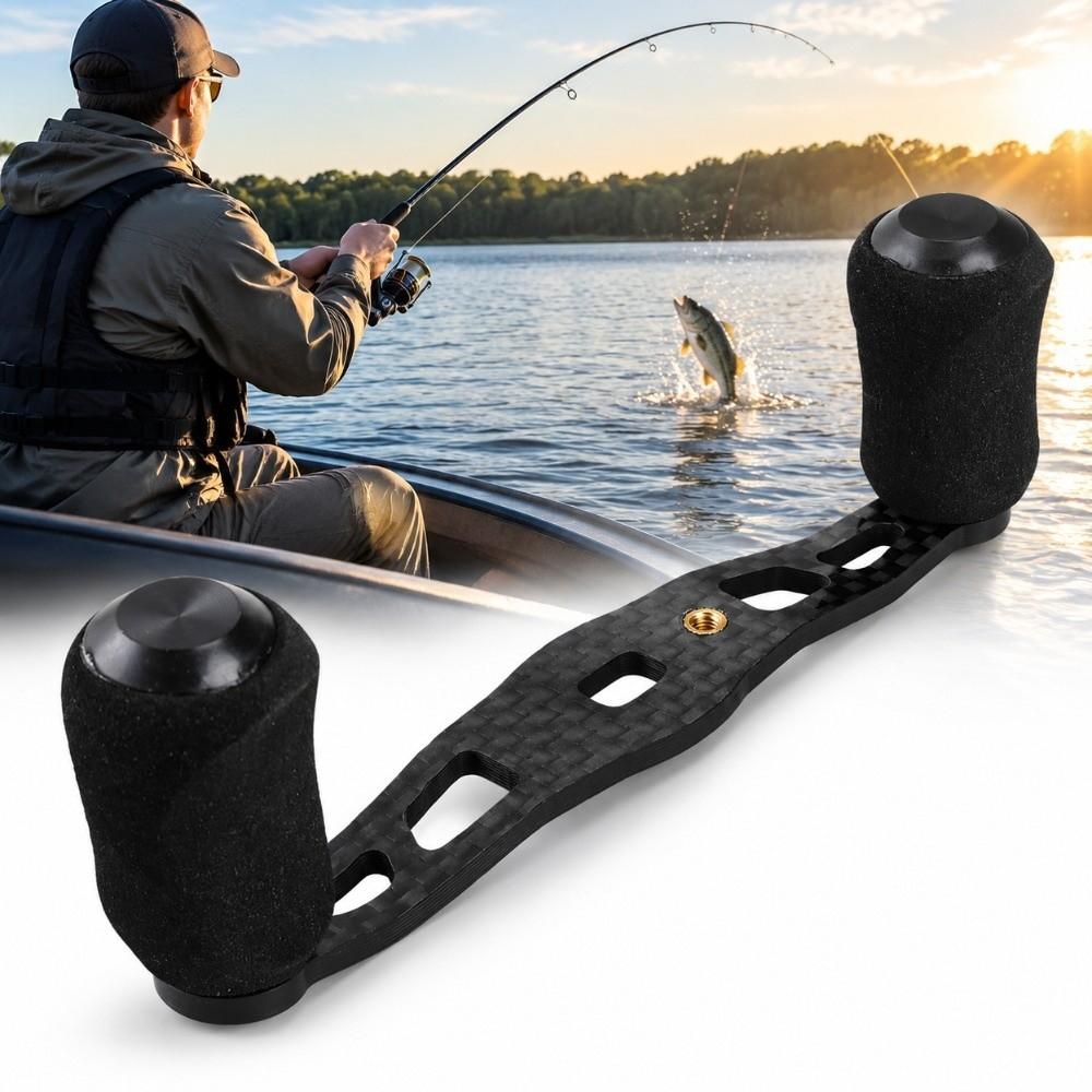 EVA Knob Baitcasting Reel Handle Carbon Fiber Trolling Reel Handle For Trolling Reels