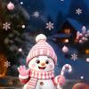 Creative Christmas Gift for Friends Snowman Static Glass Stickers Decorative Pink Decals Waterproof PVC Window Clings Home Holiday Party And