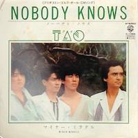 7inch Record TAO - Nobody Knows / Minor Miracle K1525 WARNER BROS 1983 Japan Japanese Pop/Rock Used