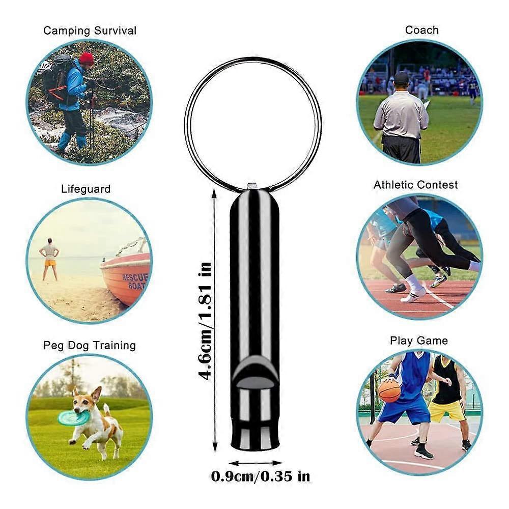 5 Pcs Emergency Survival Whistle, Outdoor Survival Whistle, Outdoor Camping Whistle, Aluminum Survival Whistle