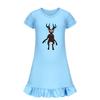 Kids Girls 99 Nights In the Forest Printed Ruffle Short Sleeves Casual Dress