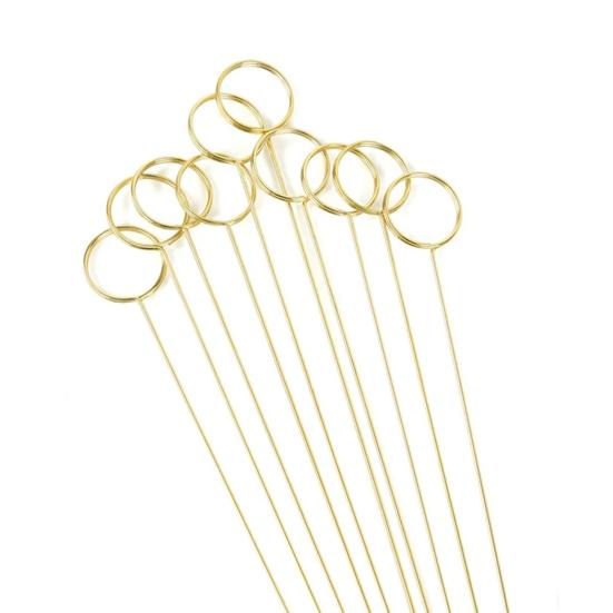 100 Pcs Metal Floral Place Card Holder Round Star Heart Shape