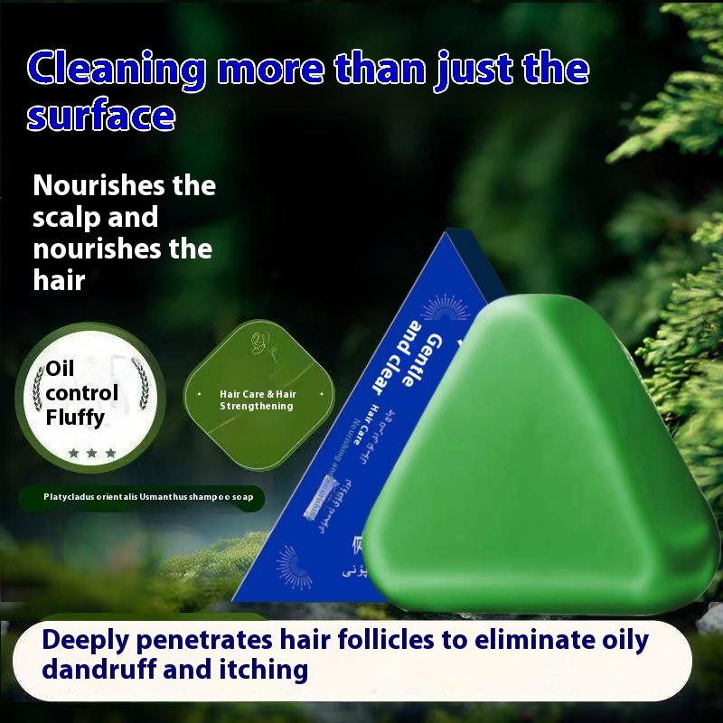 Мыло ручной работы 120 г с травой Усмана эффективно очищает кожу головы, укрепляет корни волос, уменьшает выпадение волос, растительное мыло