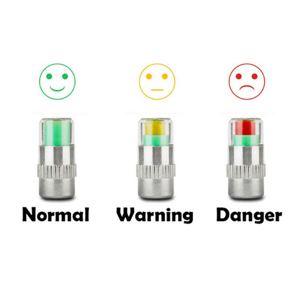4pcs New Warning Visiable Monitor Car Stem Caps Air Pressure Valve Tire Gauge Sensor Indicator