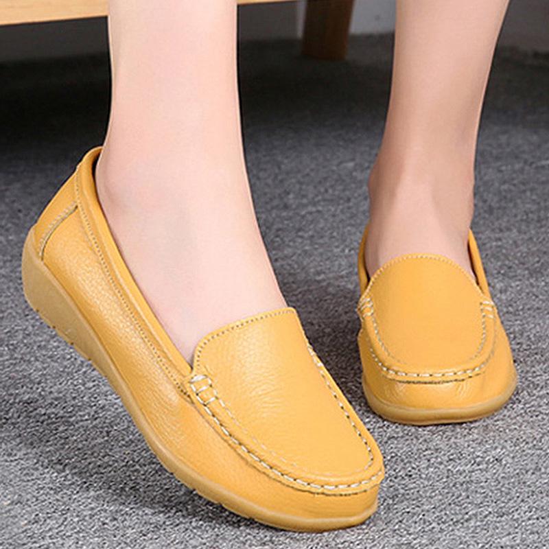 Мода 2024 года Новые Туфли Женские Плоские Белые Женские Кожаные Туфли Слипоны Женские Платформы Удобные Лоферы Zapatos De Mujer Женские