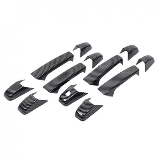 ABS Carbon Fiber Exterior Outside Door Handle Cover For Cadillac Escalade 07-14