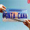 Vintage Aluminum License Plate Sign - "Punta Cana, Dominican Republic" with Tropical Beach Scene, 11.8x5.91 Inches, Rustic Wall