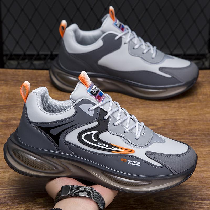 Мужские кожаные повседневные кроссовки для бега на открытом воздухе, водонепроницаемые кроссовки на платформе, легкая обувь, модная повседневная обувь, теннисные туфли для мужчин