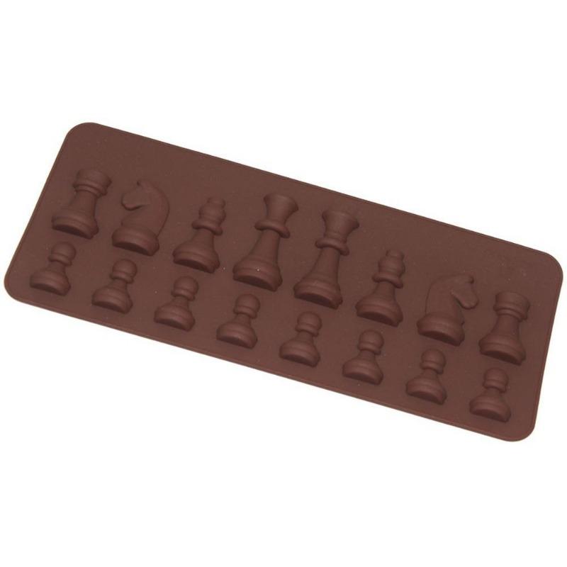 Mini Chess Shaped Ice Chocolate Sugar Cake Decor Silicone Cube Tray Chess Mold Kitchen Tool