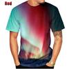 Трендовые крутые футболки с 3D красочным рисунком «Аврора Космос», мужские летние модные футболки с принтом Galaxy, футболки унисекс, топы