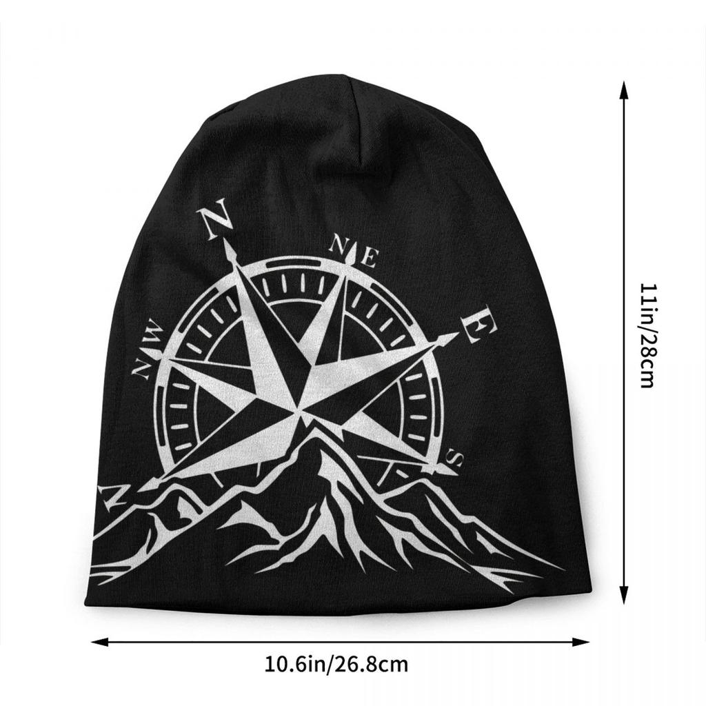 Compass Rose Mountain Skullies шапки шапки для унисекс женщин унисекс хип-хоп зимняя теплая вязаная шапка для взрослых морские шапки с капюшоном