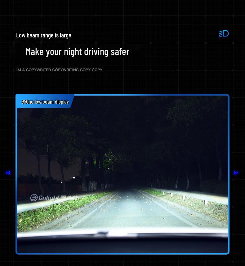 Светодиодная автомобильная фара Shelite G-pro 110 Вт H1H4H7H11 Дальний/Ближний свет