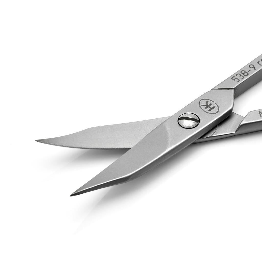 Комбинированные ножницы для ногтей 2-в-1 Hans Kniebes с башенными лезвиями для кутикулы, нержавеющая сталь
