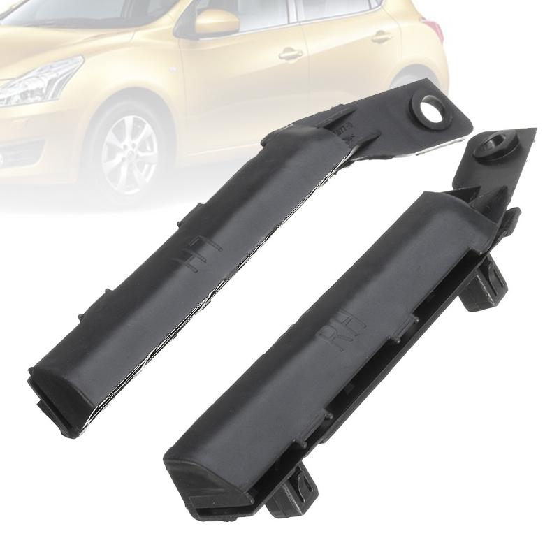 Черный передний левый и правый кронштейн бампера для Nissan Versa 2007-2012 гг., новый