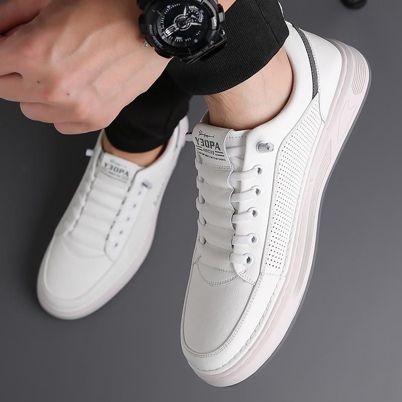 2024 Лидер продаж Мужская повседневная обувь для ходьбы Стильная мужская вулканизированная обувь Нескользящая кожаная мужская обувь Универсальная обувь для скейтбординга для мужчин
