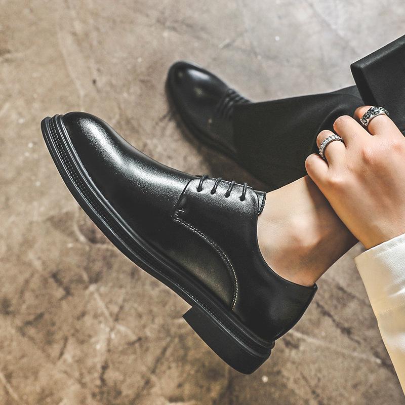 Большие размеры деловые кожаные туфли мужские корейские версии маленькие размеры 37 повседневные свадебные мужские туфли шафера туфли для жениха 19932-J