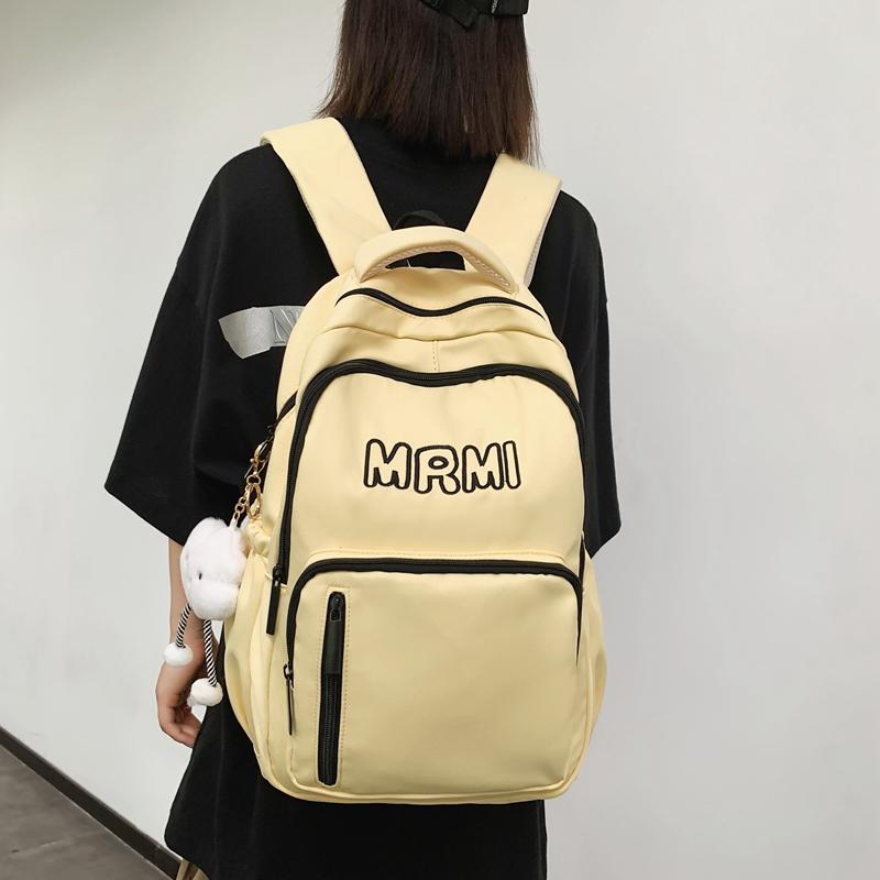 Школьный рюкзак для школьников средней школы, студенческий стиль, мужской рюкзак с буквенным принтом, женский рюкзак большой емкости