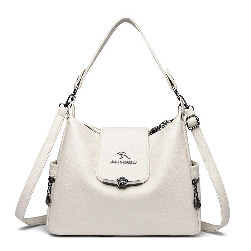 Ретро женская сумка темперамент, универсальная сумка через плечо с мягкой кожаной текстурой, большая вместимость, можно носить кроссбоди, сумка для мамы