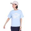 Женская футболка Champion Casual с коротким рукавом, светло-синяя, 100% хлопок, с принтом, круглый вырез, CW-Z319