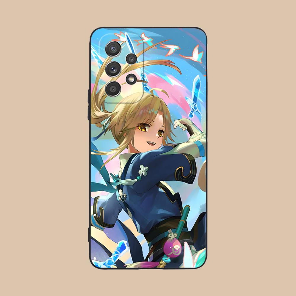 HSR Yanqing Матовый ТПУ Чехол для Мобильного Телефона для Samsung Galaxy M55 54 42 35 34 33 32 23 22 15 14 13 12 F55 5G Цветной Чехол