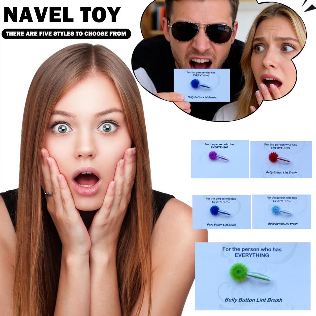 Funny Gifts Belly Button Lint Brush, Christmas Gag Gifts For Adults, Men, Women, Boyfriend, Husband, Elephant, Santa, Prank Gift For Person Who Has